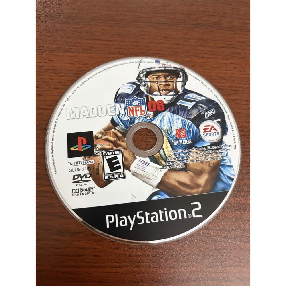 Madden NFL 08 PS2 PlayStation 2 (Disc Only) Video Game Sony